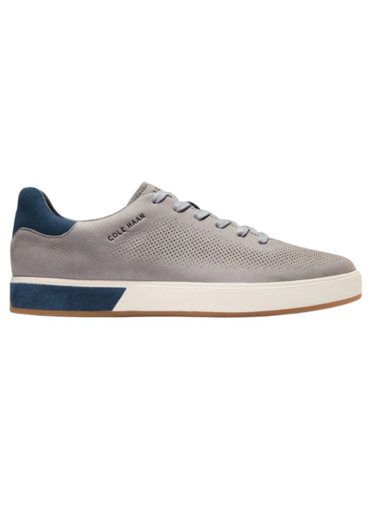 Cole Haan Men's Grandpr Angleace Leather Sneakers - Sea Stone/Big Dipper/Ivory
